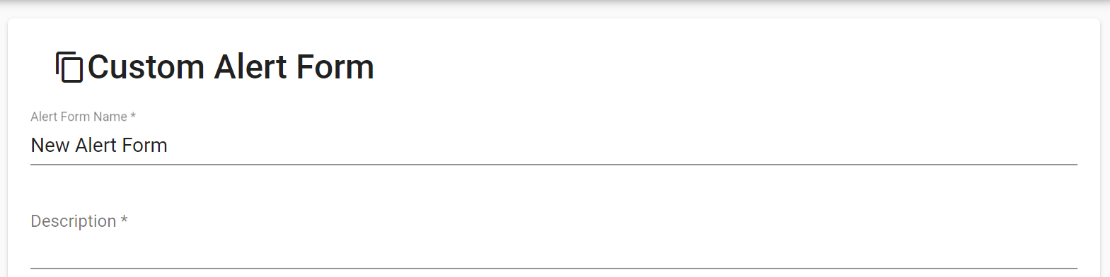 Managing Custom Alert Forms
