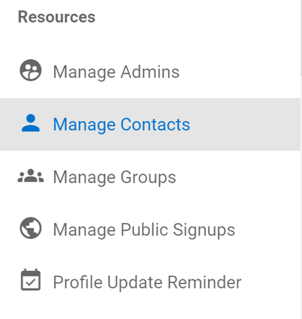 Manage Internal and Public Contacts_Screenshot 1