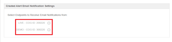Receive email notifications