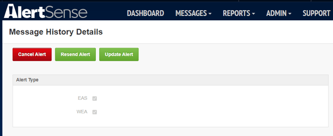 Alert - Cancel, Resend, or Update