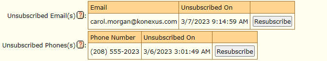 Internal Member Details page