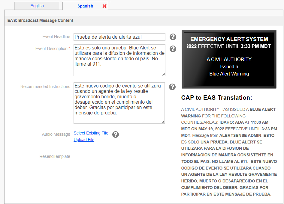 Emergency alert system